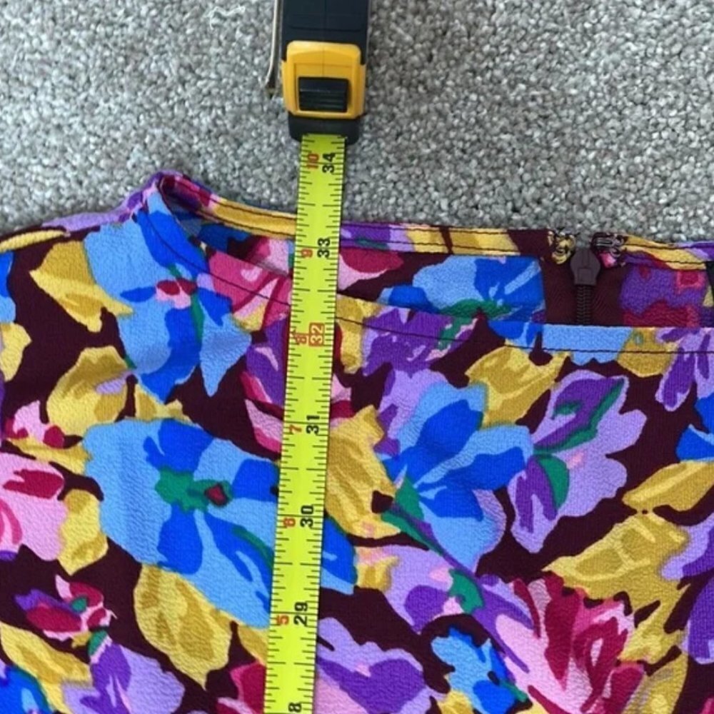 NWT Donna Morgan Floral Short Sleeve Ruffle Hem Dress - Picture 15 of 15